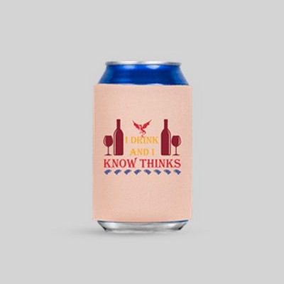 Full Color Can Sleeve - One Color, Solid Color Background 12 Oz