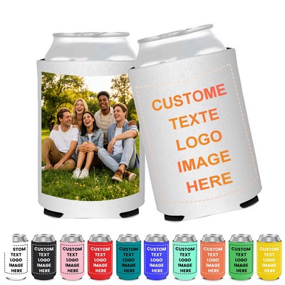 Custom Full Color Neoprene Collapsible Can Coolers